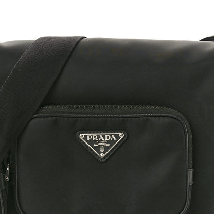 Prada Re-Nylon Tessuto Saffiano Pocket Flap Messenger Bag Black 7 of 9