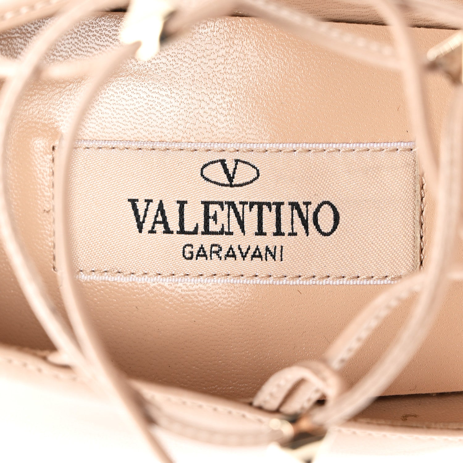Valentino Garavani Nappa Rockstud Gladiator Lace Up Pumps 38 Poudre 7 of 9