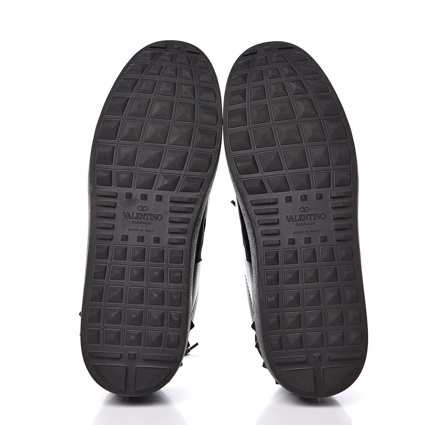 Calfskin Patent Rockstud Open Sneakers 38 Black