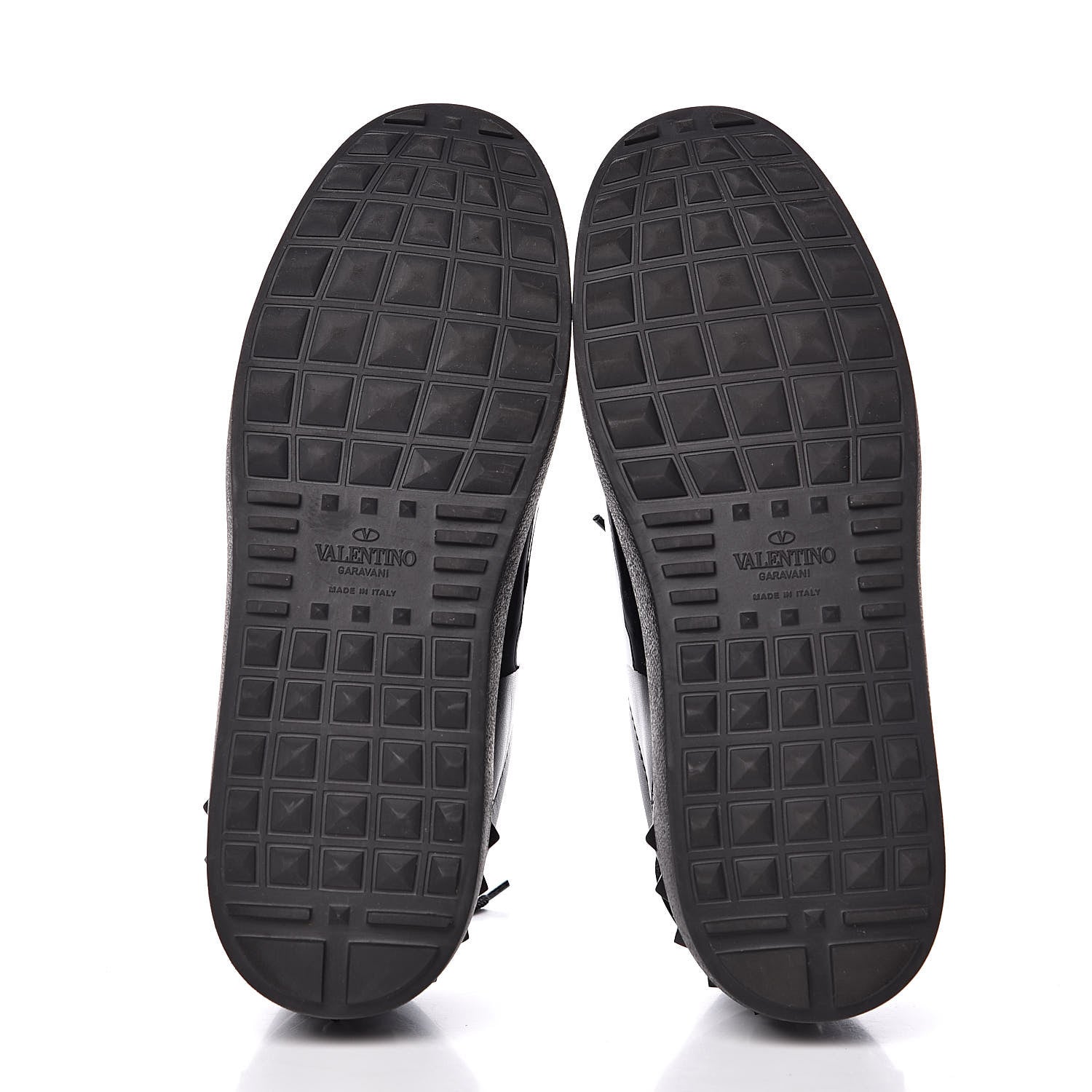 Valentino Garavani Calfskin Patent Rockstud Open Sneakers 38 Black 5 of 11