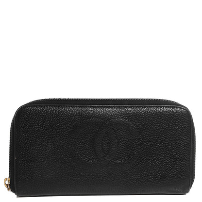 Chanel Caviar CC Timeless Large Zip Around Wallet Black 1 of 8