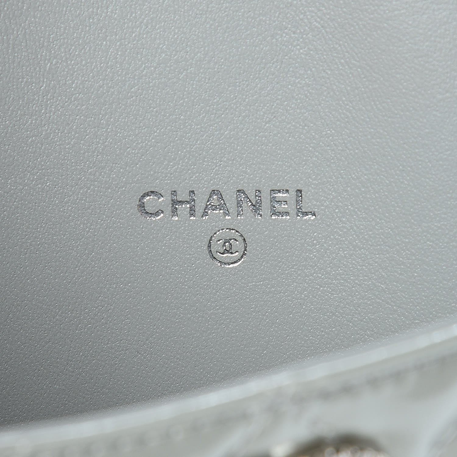 Chanel Patent Quilted Brilliant iPad Case Grey 6 of 10