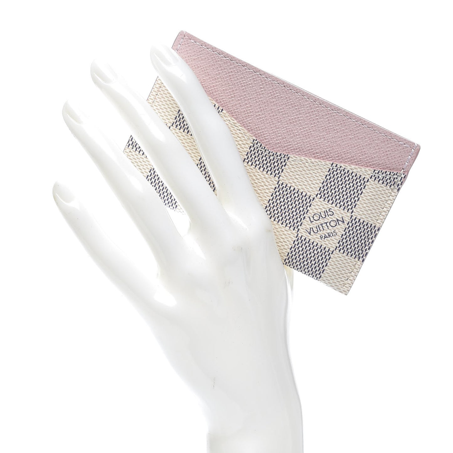 Damier Azur Daily Card Holder Rose Ballerine