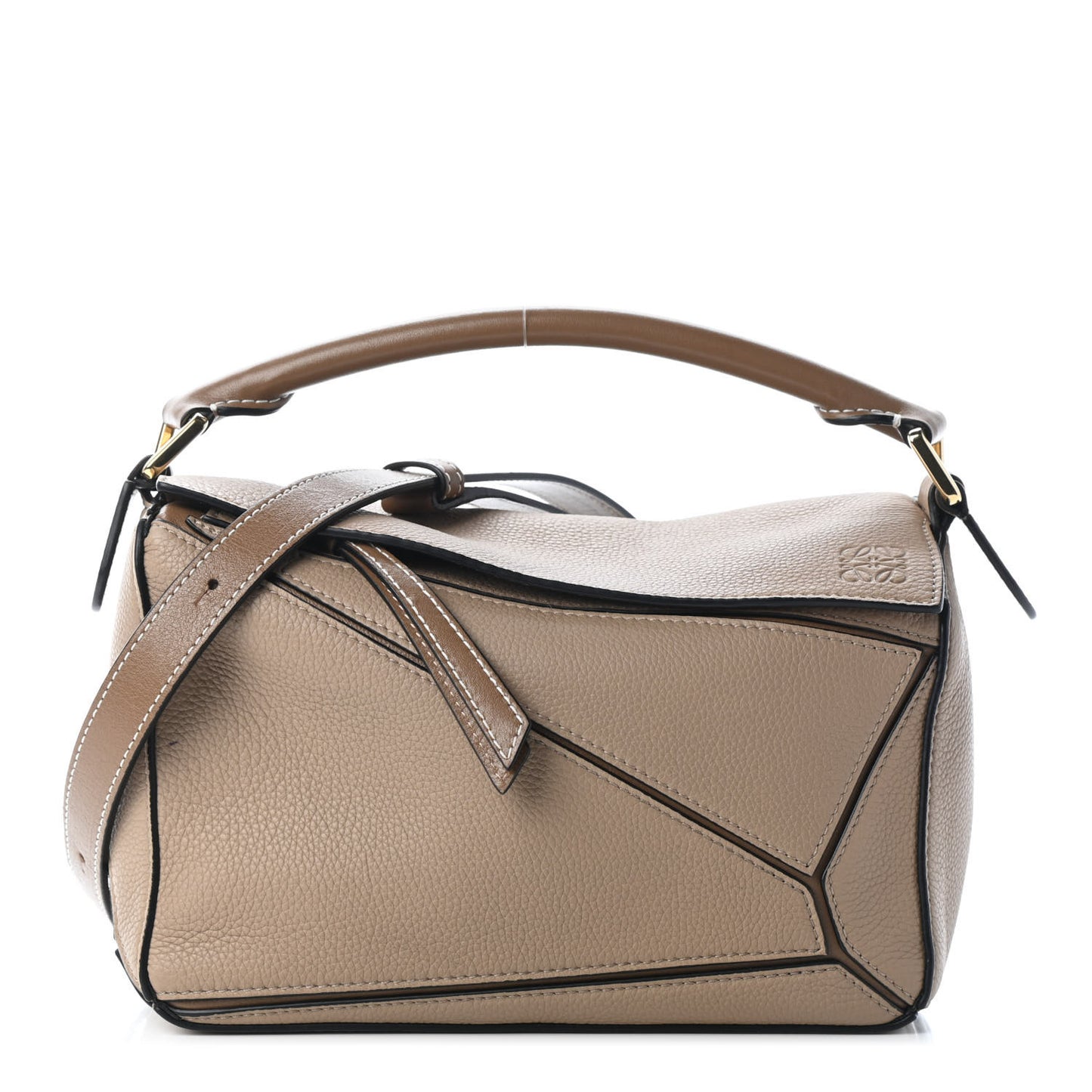 Grained Calfskin Small Puzzle Bag Sand Mink
