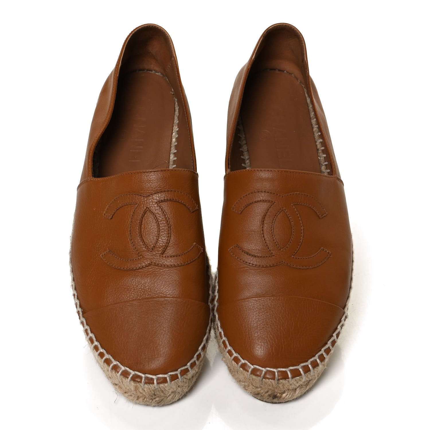 Chanel Lambskin CC Espadrilles 40 Brown 5 of 11