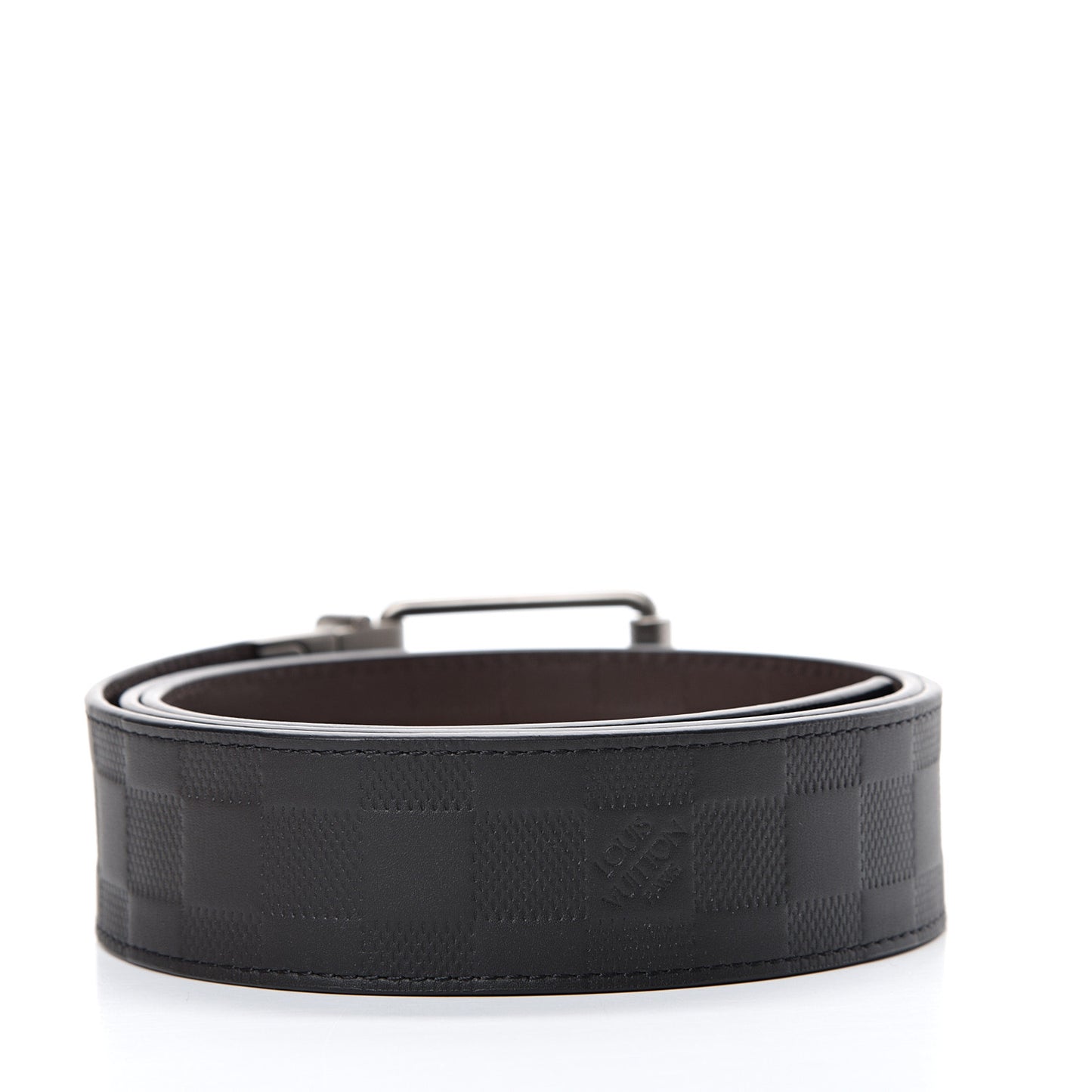 Damier Infini Calfskin 40mm Reversible Belt 100 Black Moka