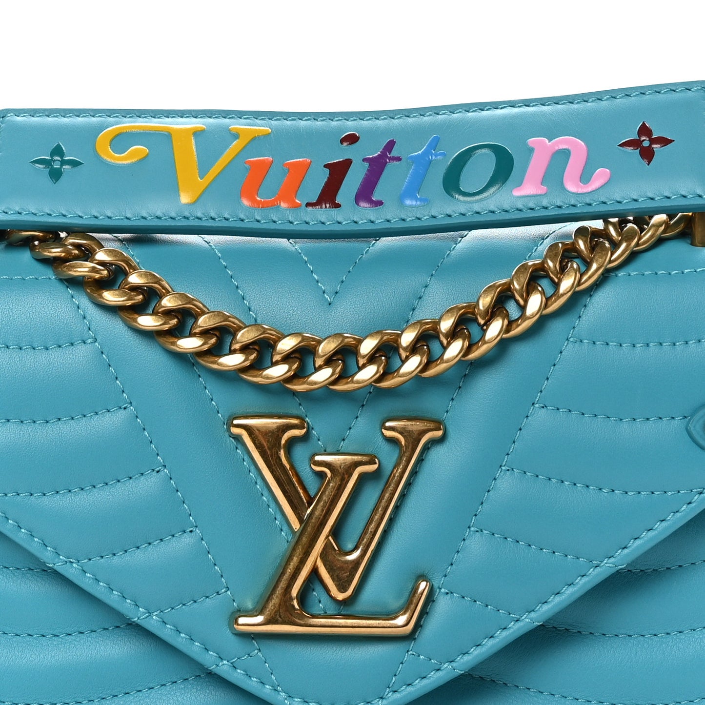 Calfskin New Wave Chain PM Malibu Green