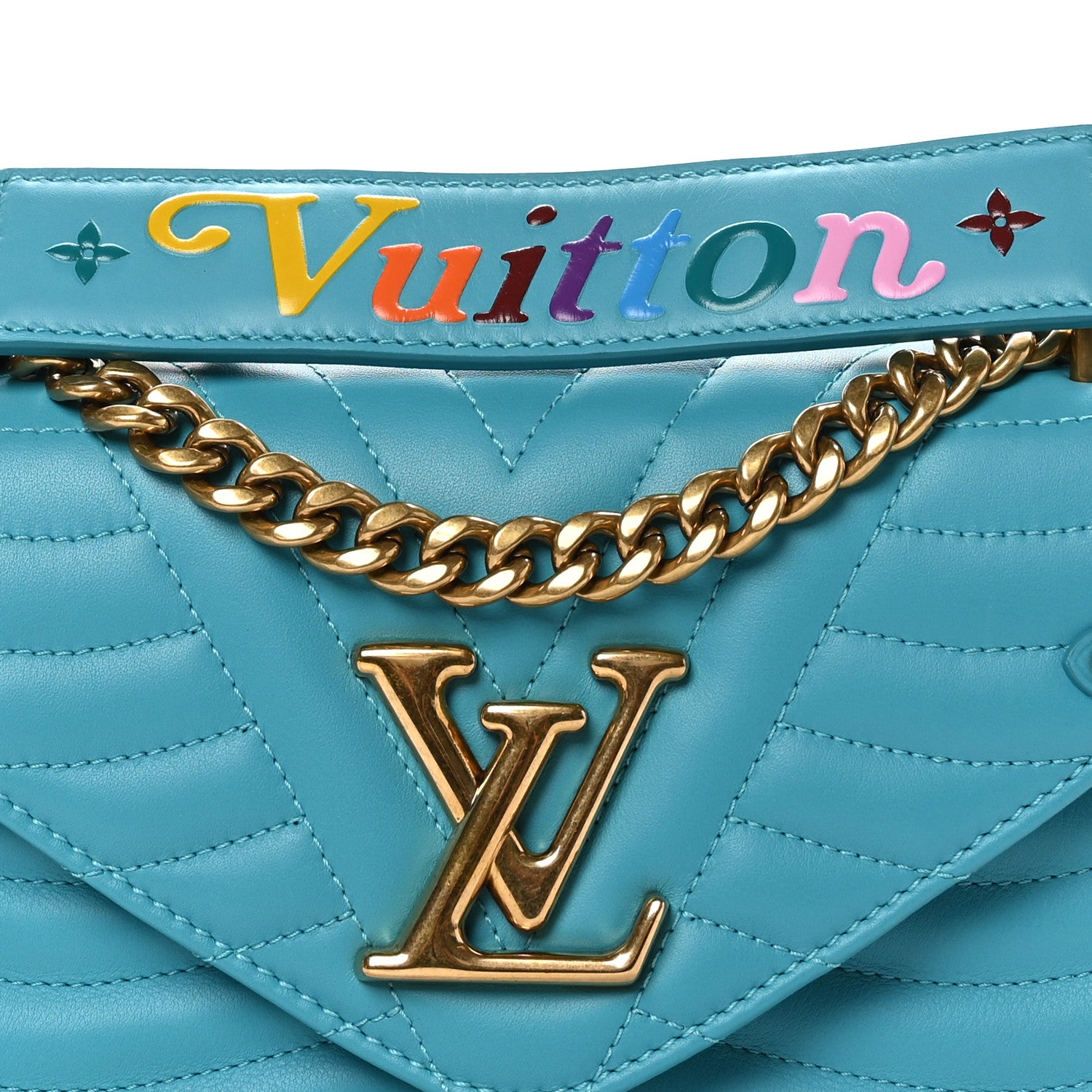 Louis Vuitton Calfskin New Wave Chain PM Malibu Green 7 of 9