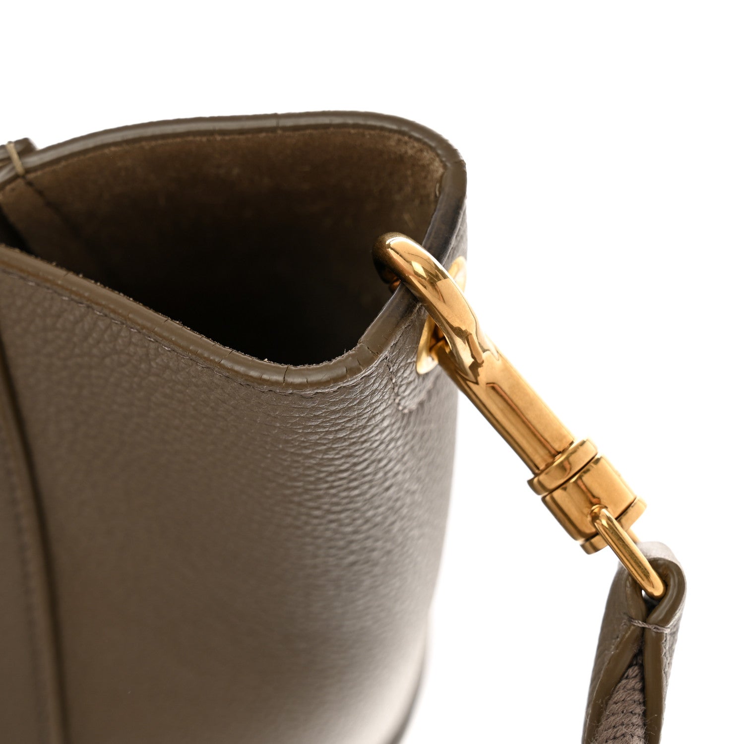 Celine Soft Grained Calfskin Sangle Bucket Bag Taupe 12 of 12