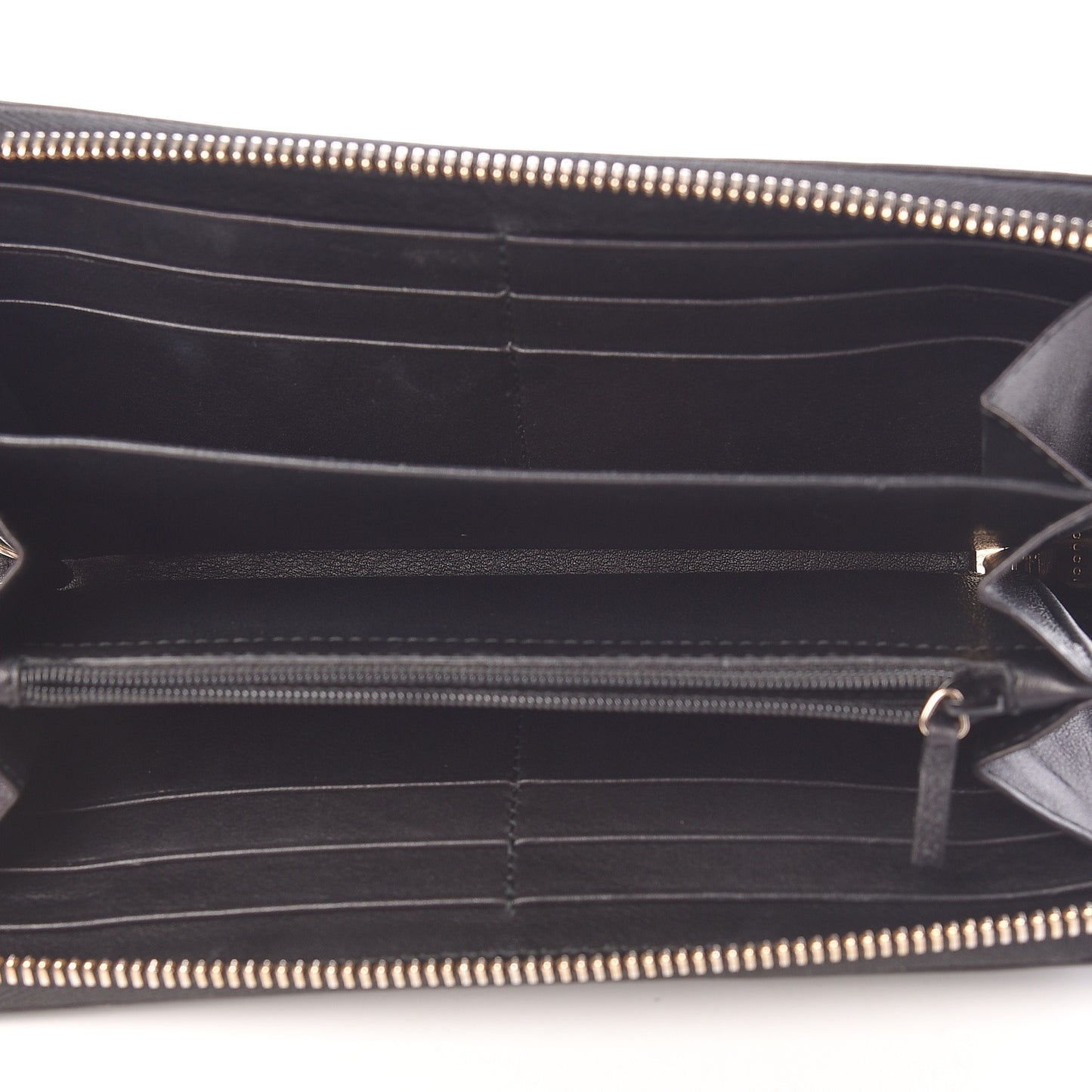 Guccissima Sukey Zip Around Wallet Black