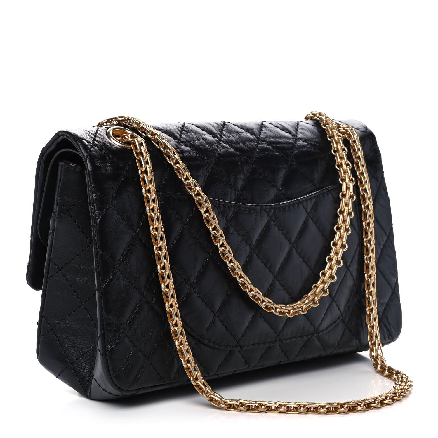 Chanel Aged Calfskin Quilted 2.55 Reissue 225 Flap Black 3 of 11