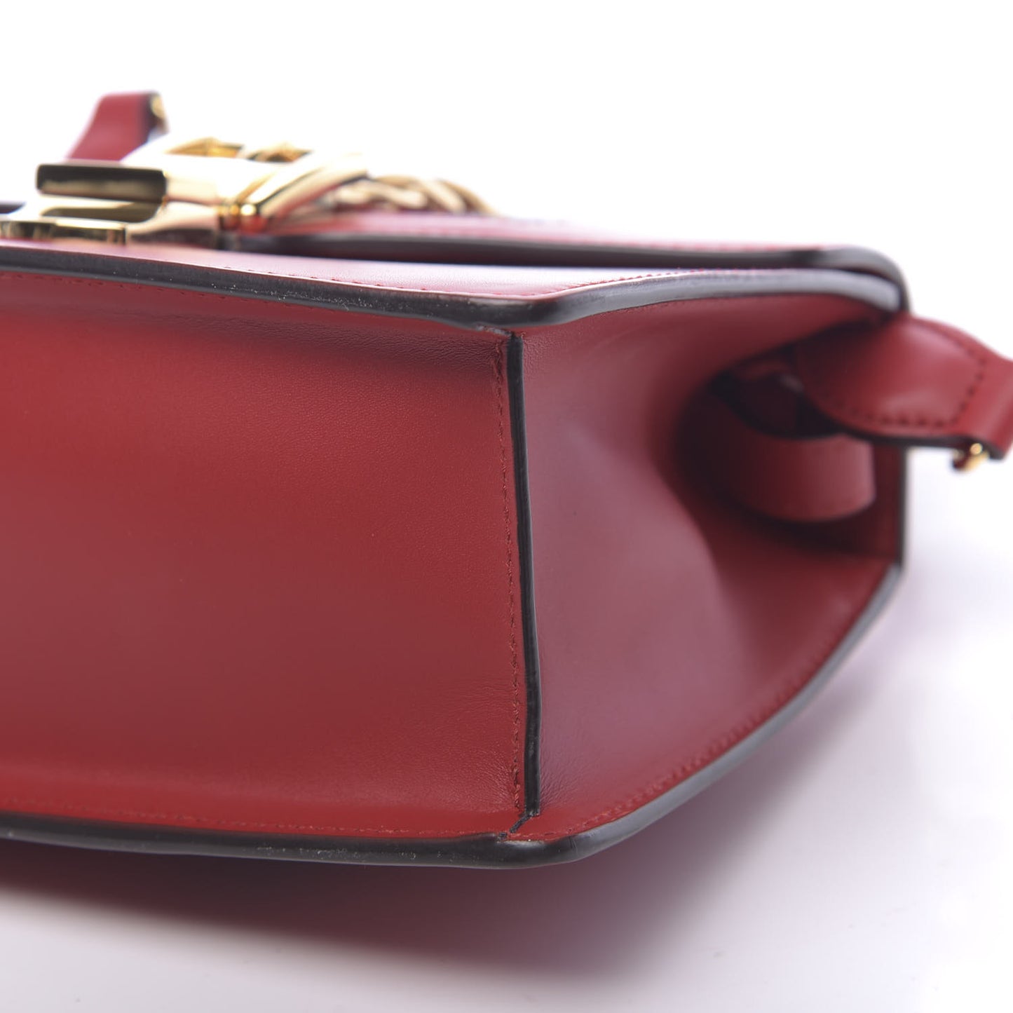 Calfskin Mini Sylvie Top Handle Bag Hibiscus Red