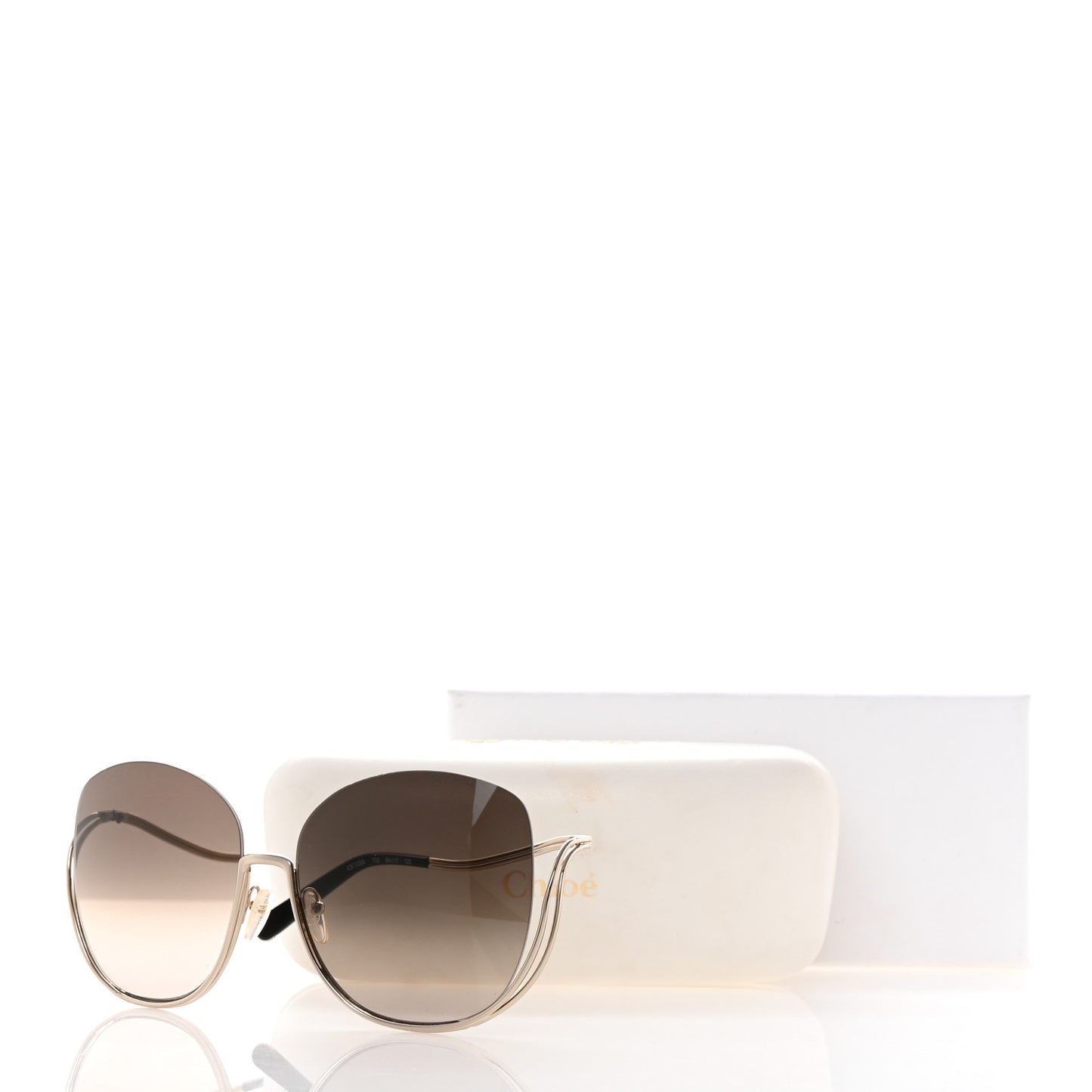 Oversized Round Milla Sunglasses CE125S Gold Havana
