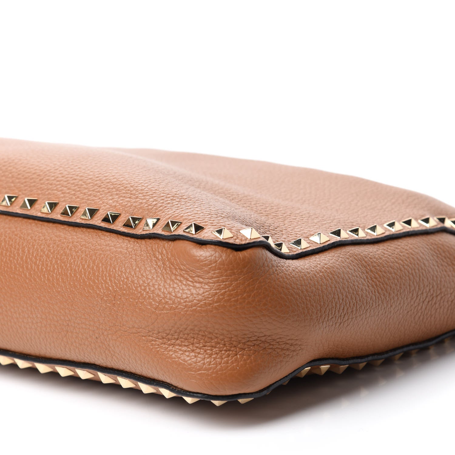 Valentino Garavani Pebbled Calfskin Large Rockstud Flip-Lock Messenger Bag Light Cuir 7 of 9