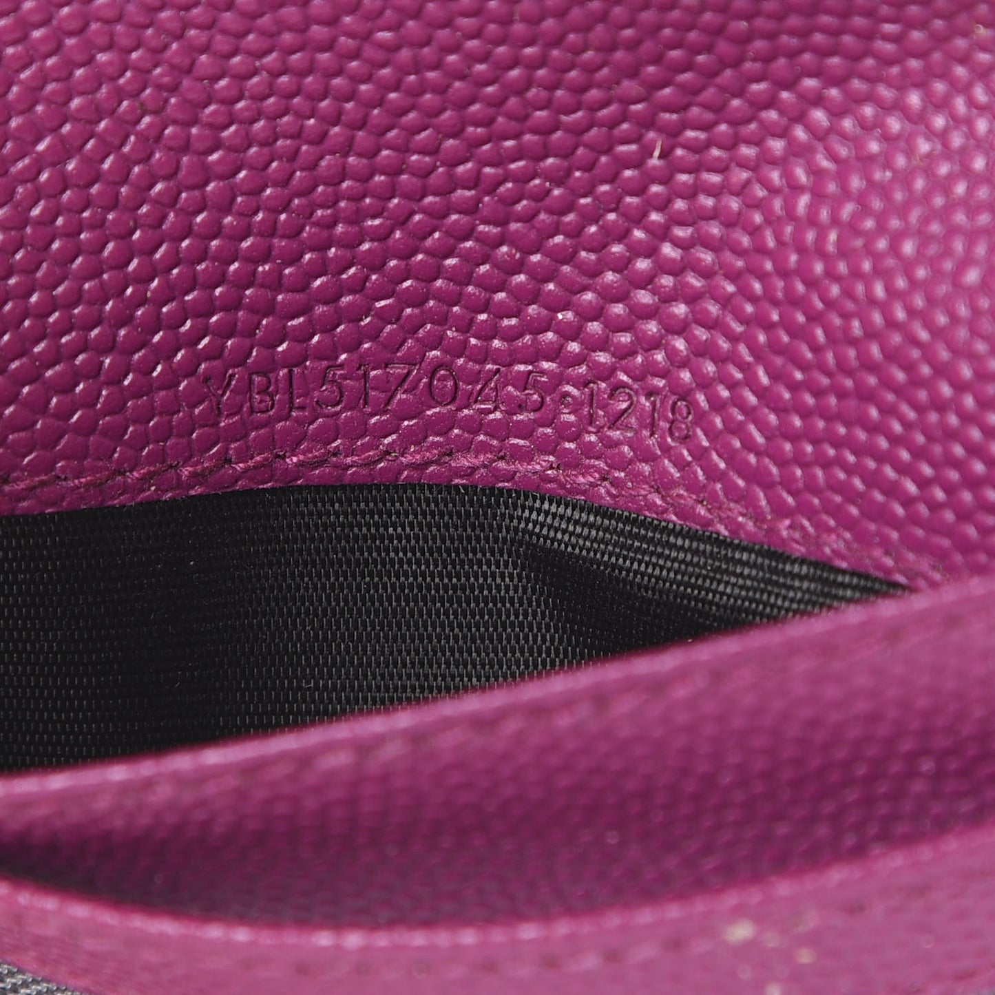 Grain De Poudre Matelasse Chevron Monogram Zipped Card Case Dark Grape