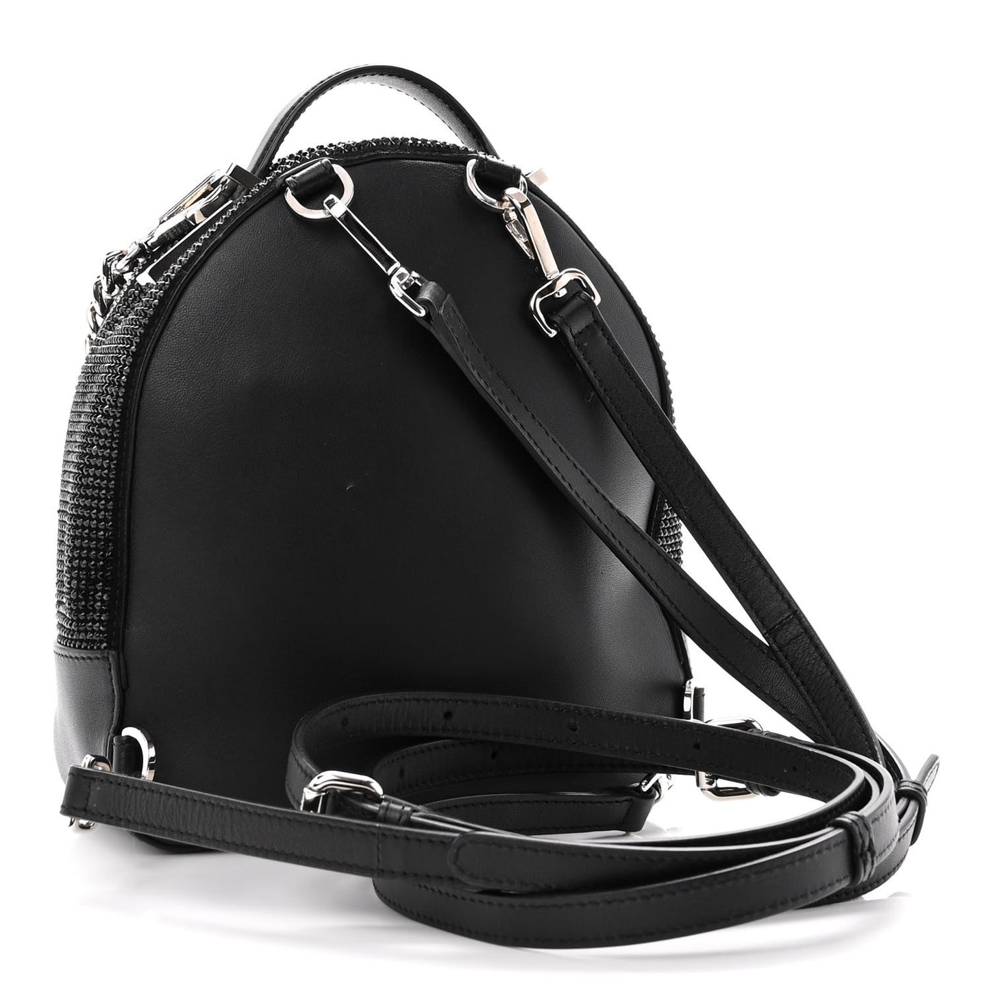 Calfskin Palazzo Crystal Medusa Backpack Black