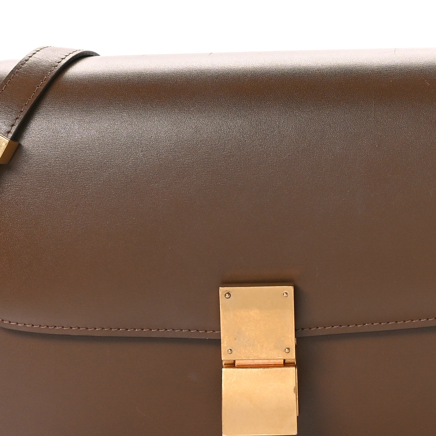 Celine Box Calfskin Medium Classic Box Flap Bag Camel 9 of 12