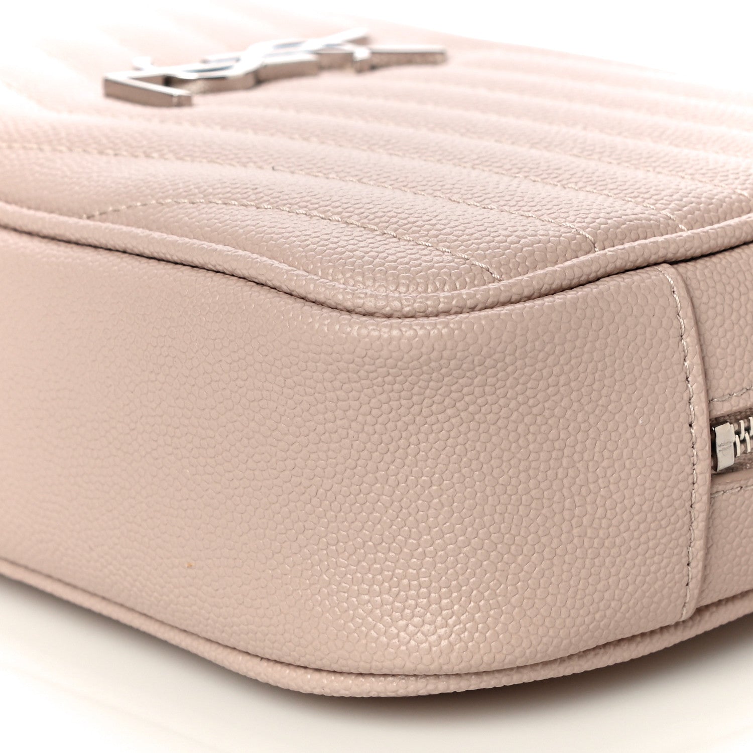 Saint Laurent Grain De Poudre Matelasse Monogram Mini Lou Camera Bag Marble Pink 10 of 10