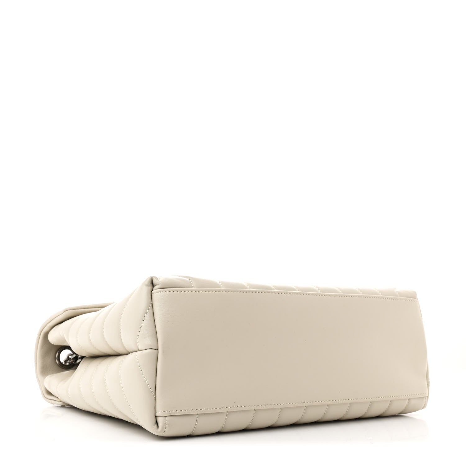 Saint Laurent Calfskin Y Quilted Monogram Medium Loulou Chain Satchel Crema Soft 4 of 11