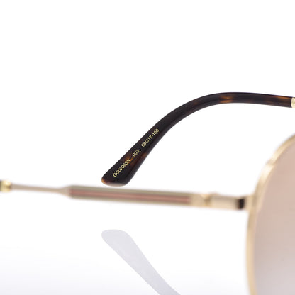Gucci Web Round Sunglasses GG0206SK Gold 5 of 8