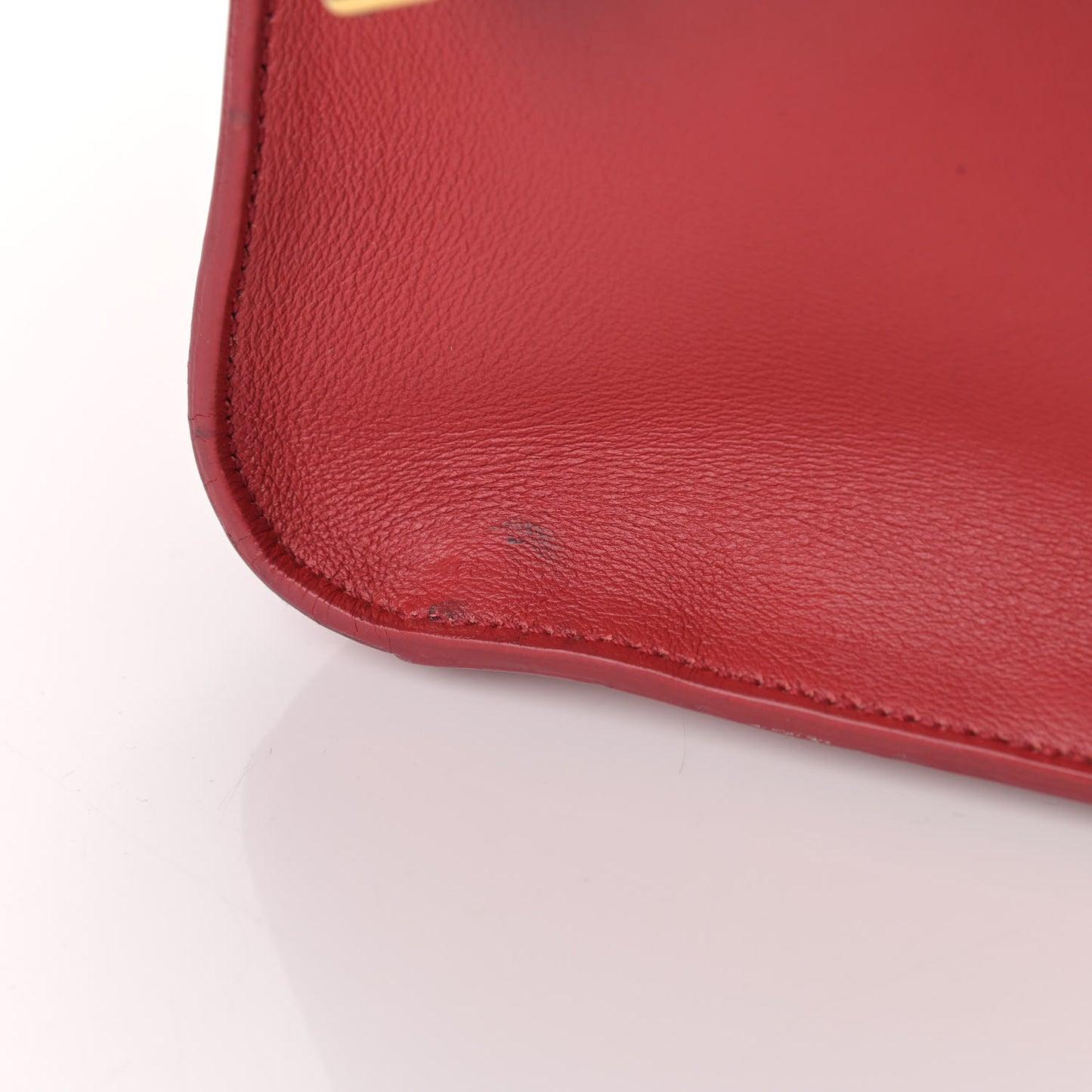 Calfskin Small Monogram Cabas Lipstick Red