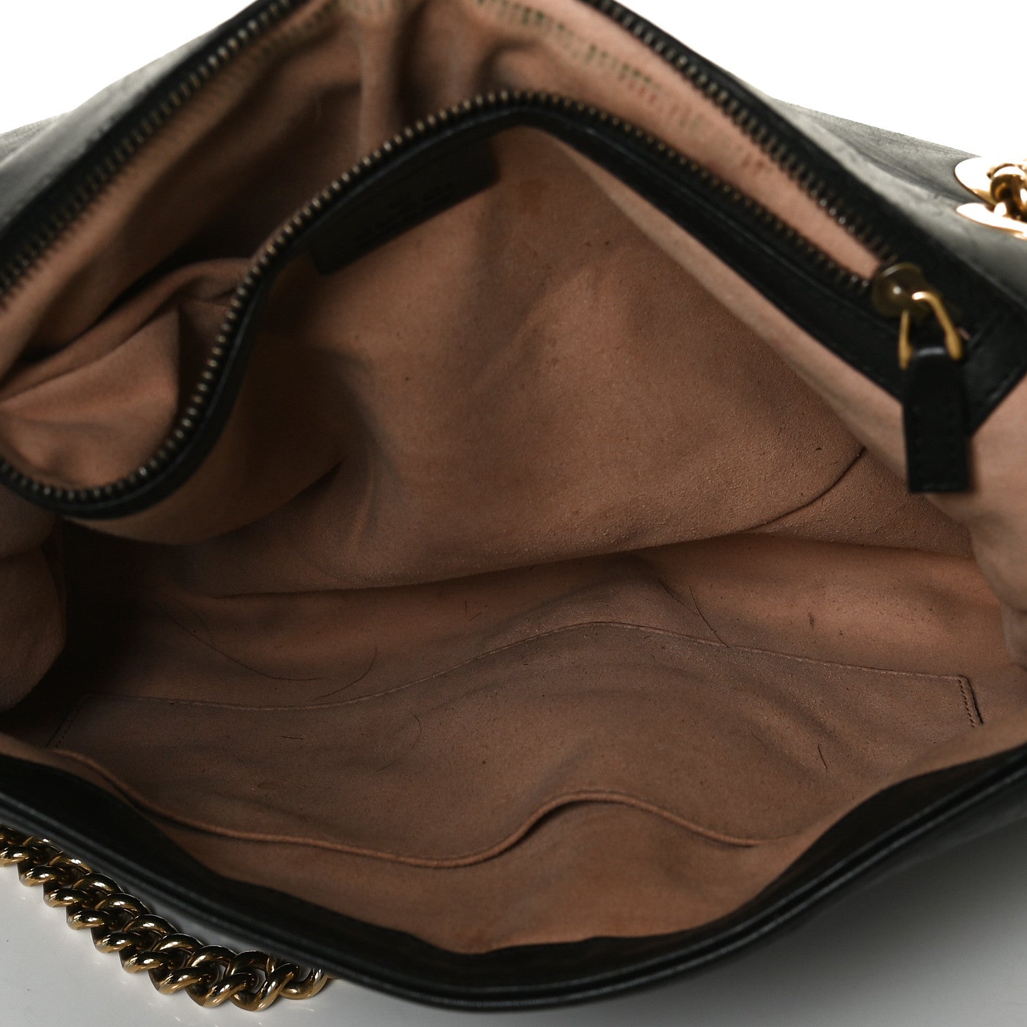 Gucci Calfskin Matelasse Medium GG Marmont Shoulder Bag Black 5 of 13