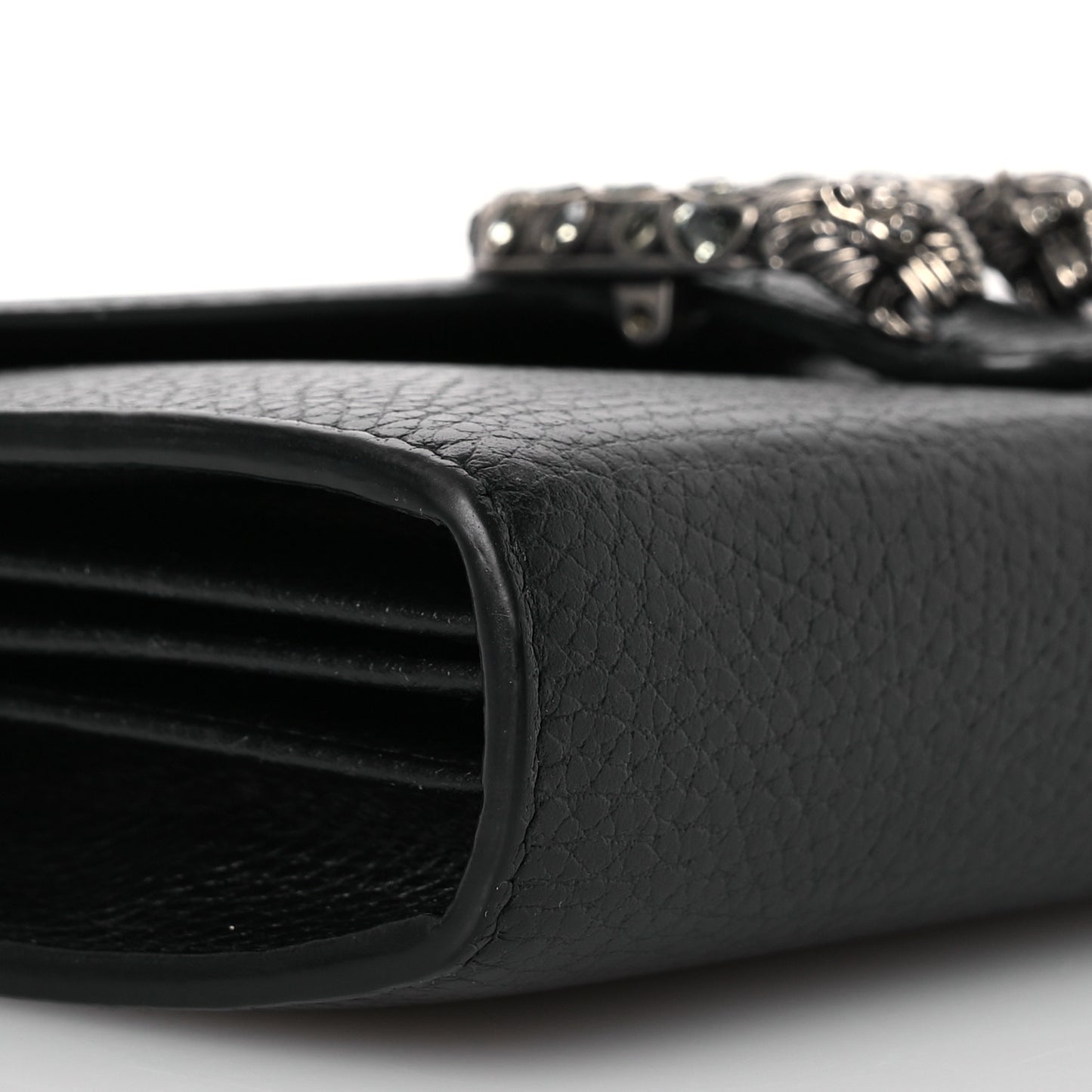 Calfskin Mini Dionysus Chain Wallet Black