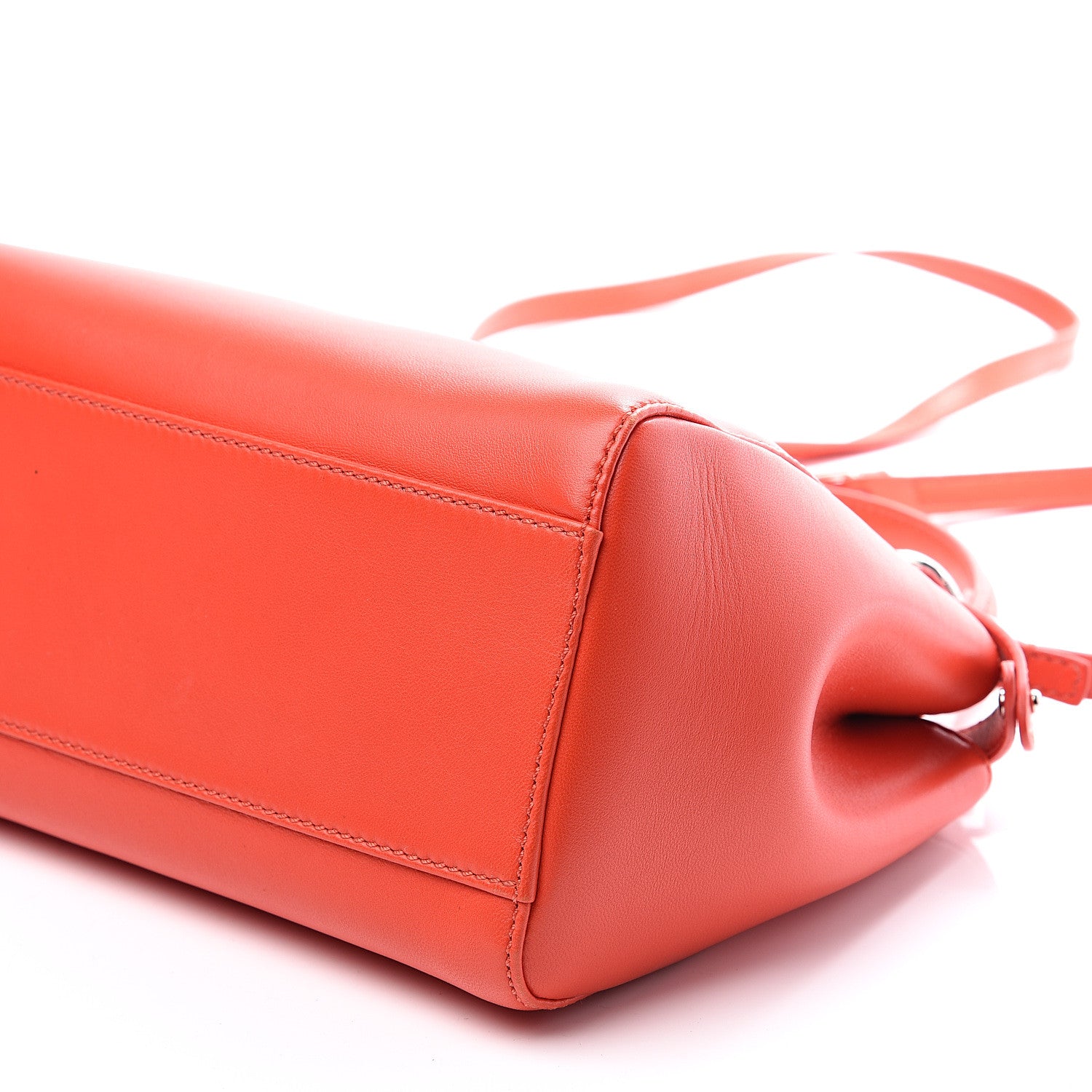Fendi Nappa Mini Peekaboo Iconic Satchel Papavero 10 of 11