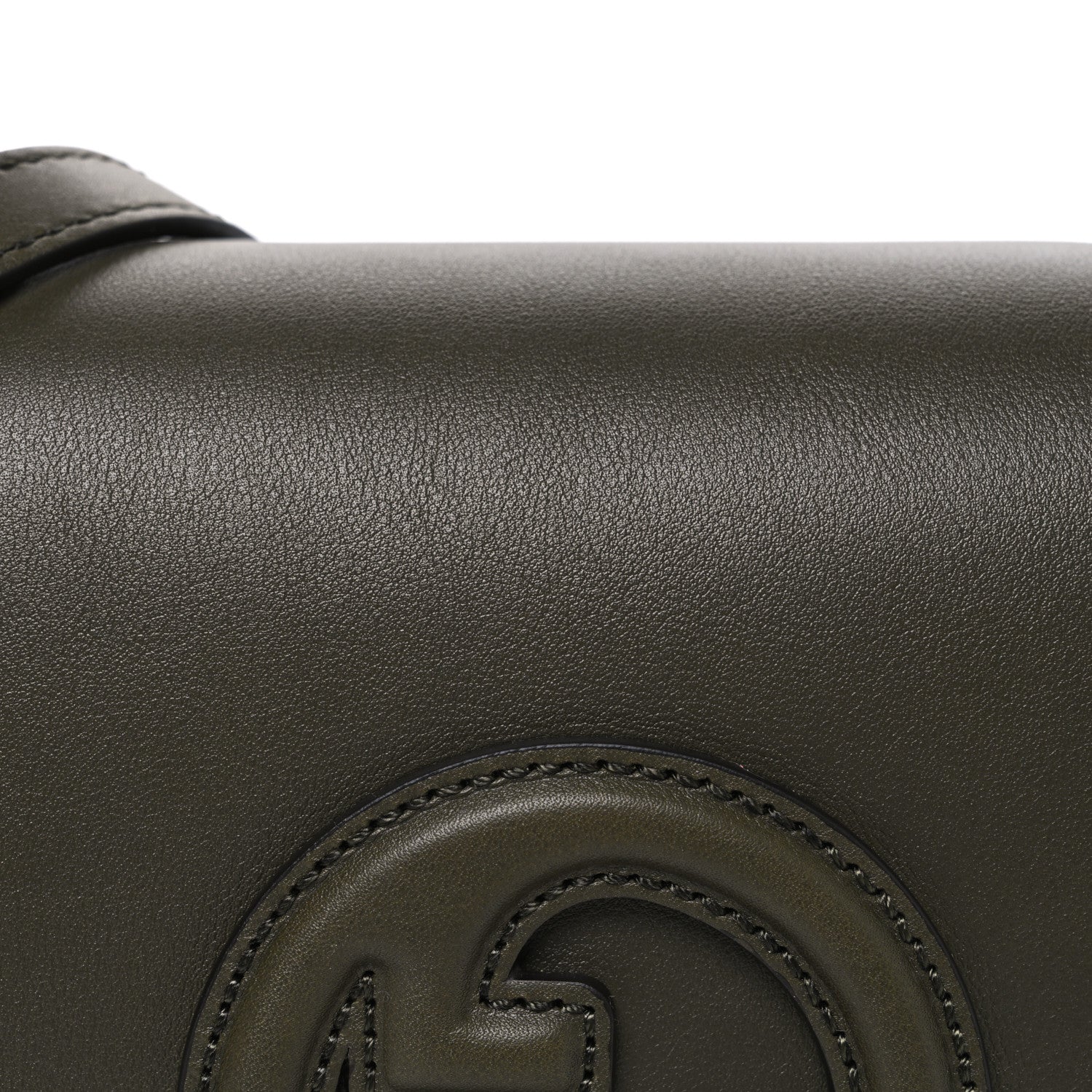 Gucci Roxy Calfskin Medium Blondie Top Handle Bag Forest Green 7 of 9