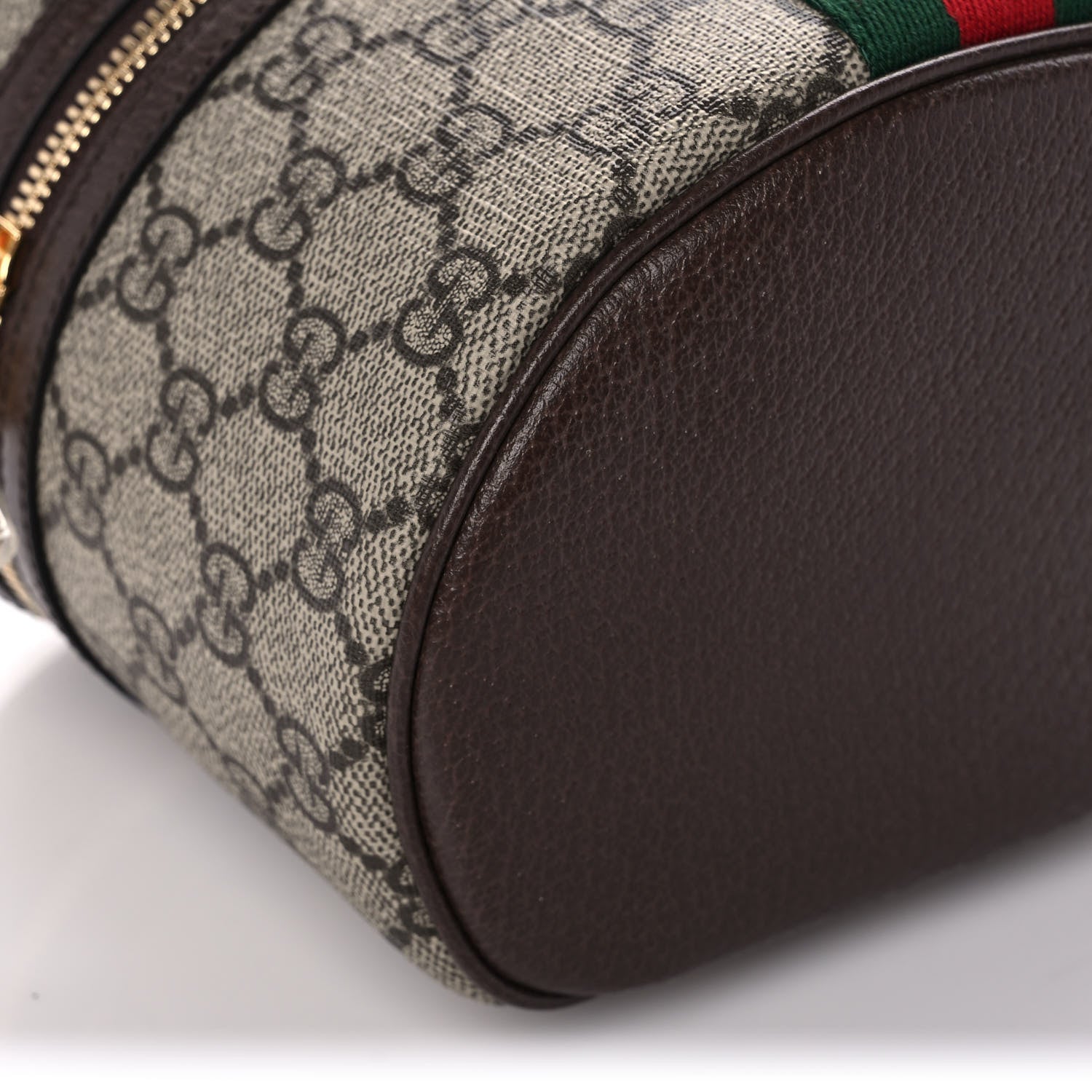 Gucci GG Supreme Monogram Textured Calfskin Web Ophidia Vanity Cosmetic Case Beige Ebony New Acero 10 of 13