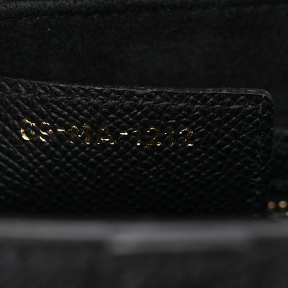 Christian Dior Grained Calfskin Saddle Bag With Strap Black 7 of 12