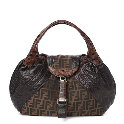 Fendi Zucca Nappa Nuvolata Vitello Tortuga Spy Tobacco Moro 1 of 9