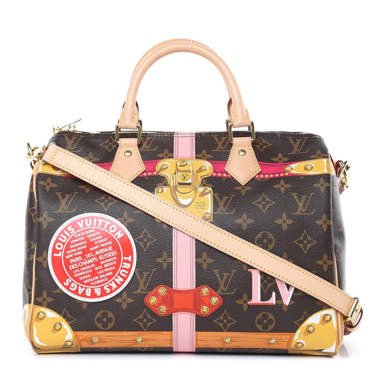 Monogram Summer Trunks Speedy Bandouliere 30