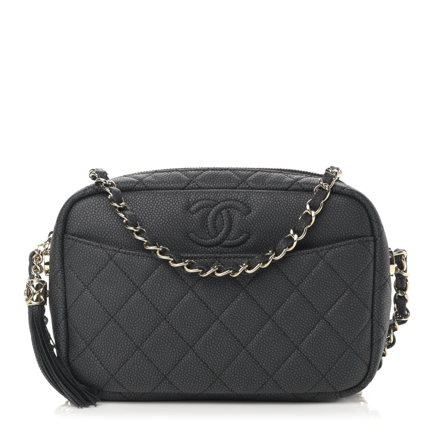 Chanel Iridescent Caviar Quilted Small Coco Tassel Camera Case Black 1 of 10
