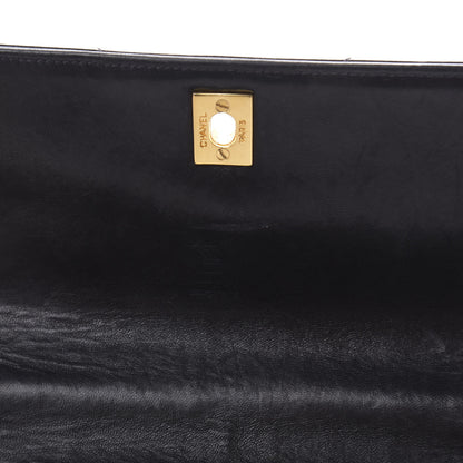 Chanel Patent Chevron Top Handle Flap Black 12 of 14