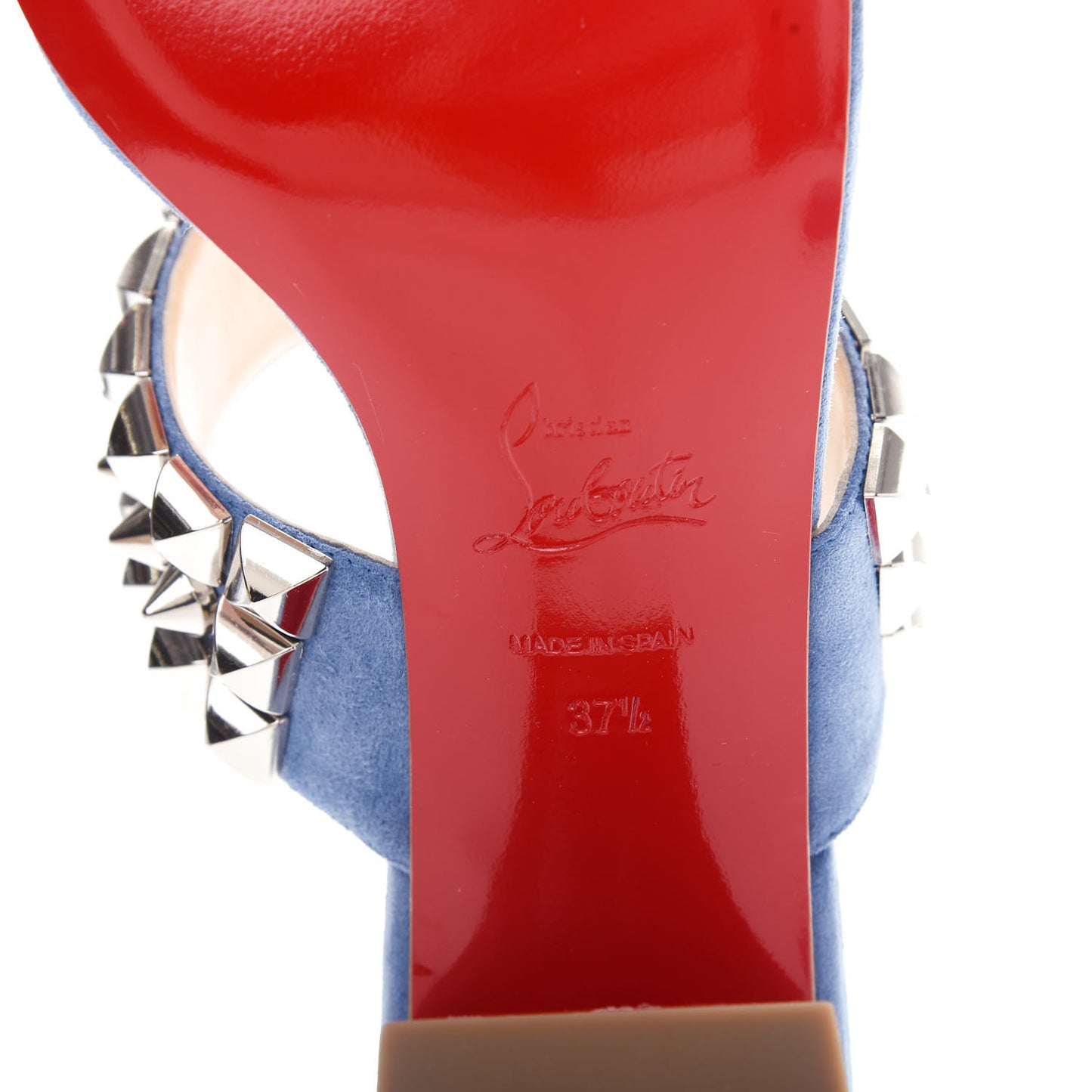 Suede Studded Tina Goes Mad 55 Slide Sandals 37.5 Version Jeans