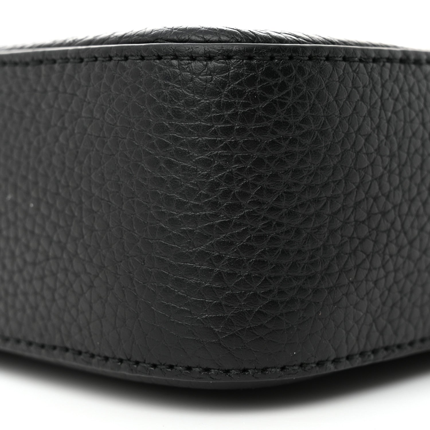 Burberry Pebbled Calfskin Logo Embossed Thornton Messenger Bag Black 12 of 15