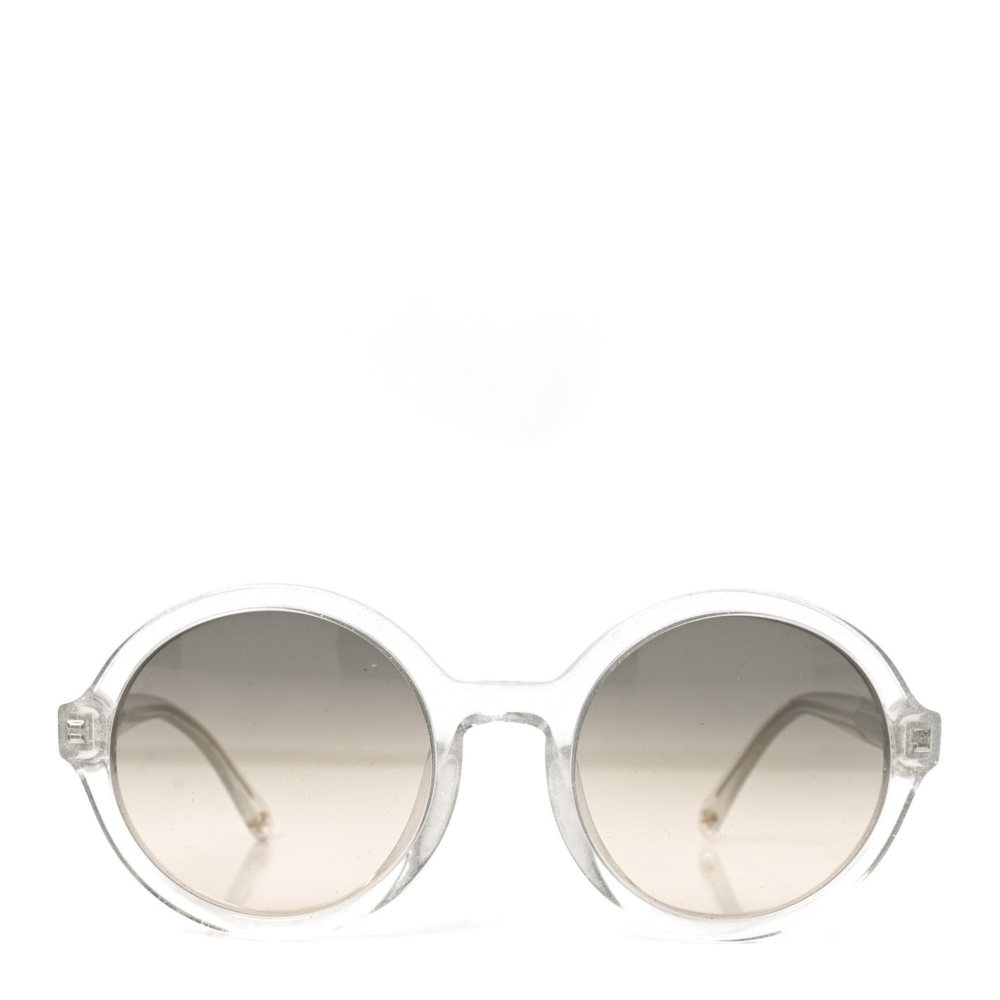 Acetate Polarized Round Glitter Sunglasses 5522-U Transparent