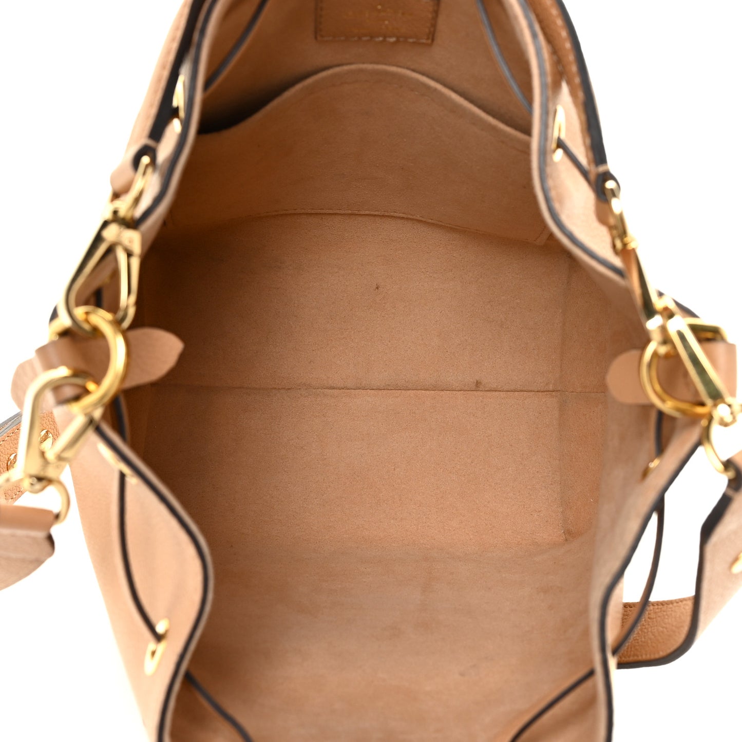 Calfskin Lockme Bucket MM Arizona Beige