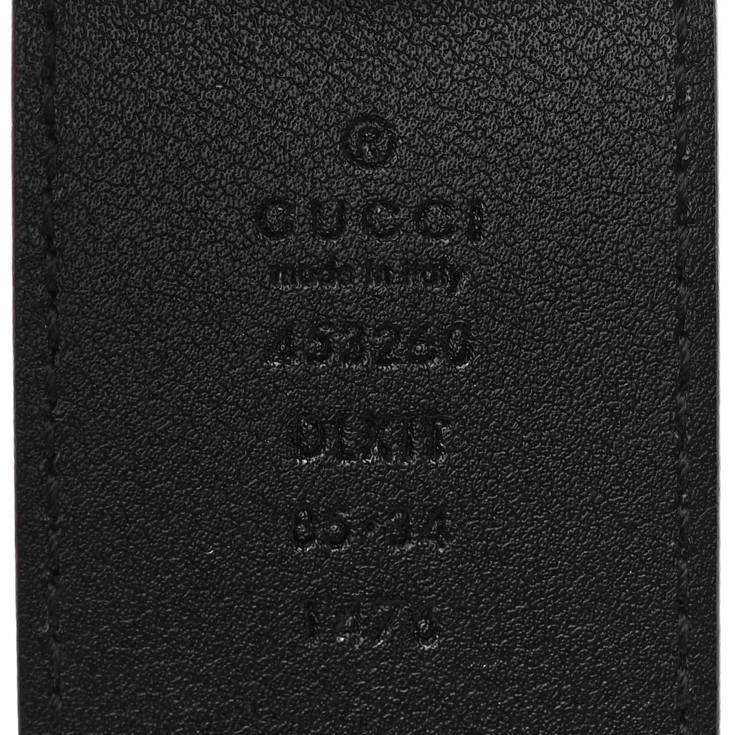 Gucci Moon Calfskin Pearl Double G 40mm Belt 85 34 Black Cream 5 of 7