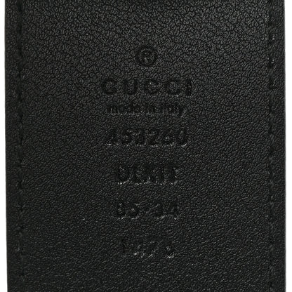 Gucci Moon Calfskin Pearl Double G 40mm Belt 85 34 Black Cream 5 of 7