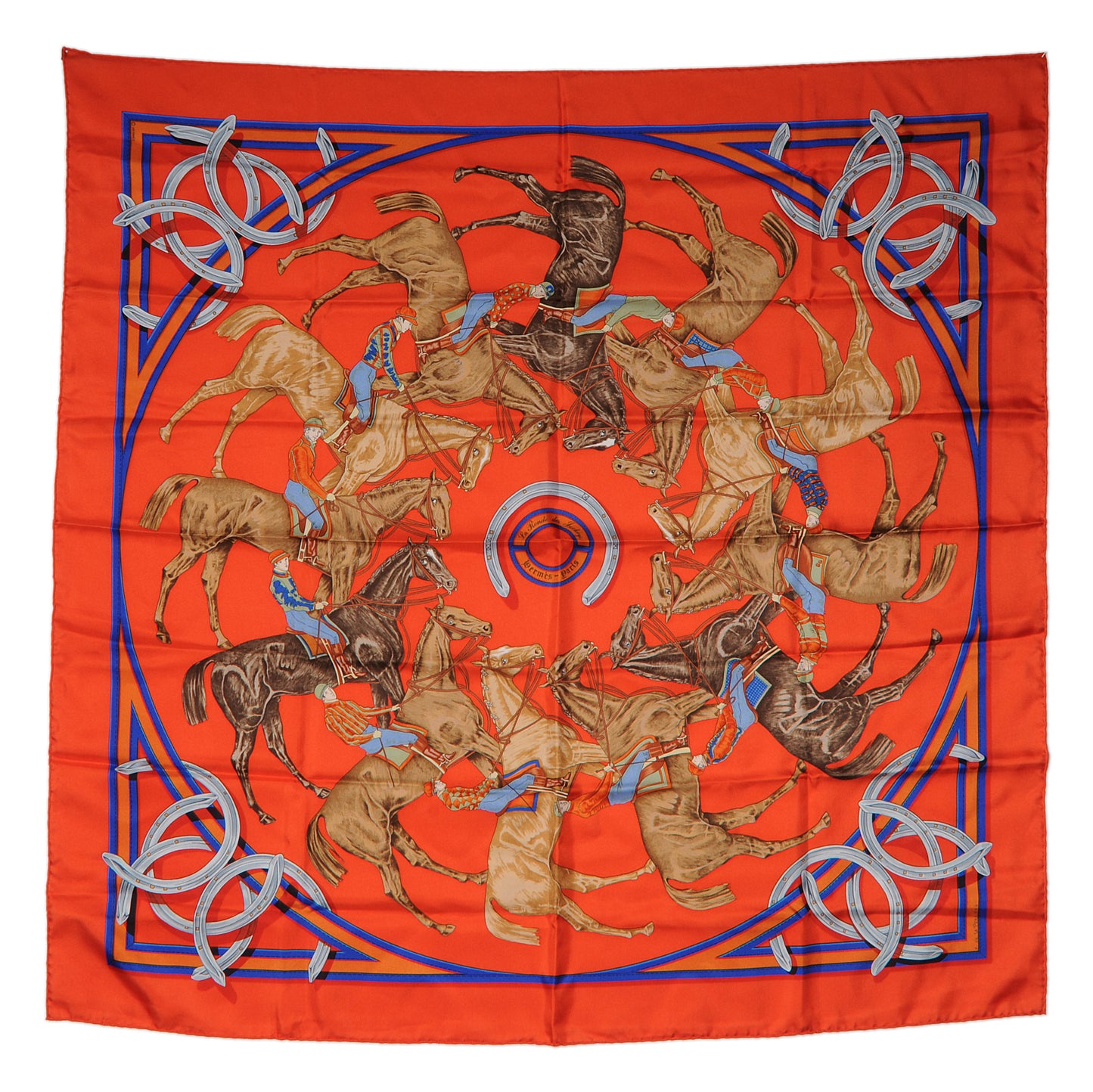 Silk La Ronde Des Jockeys Scarf 90 Orange
