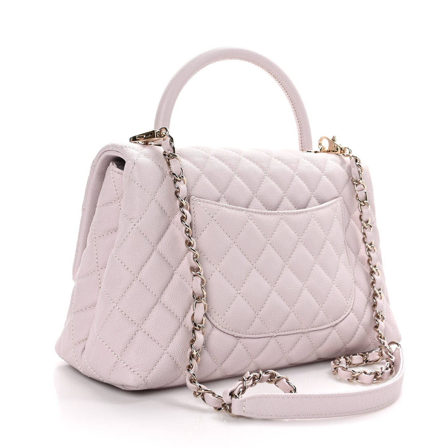 Caviar Quilted Small Coco Handle Flap Lilas Lilac