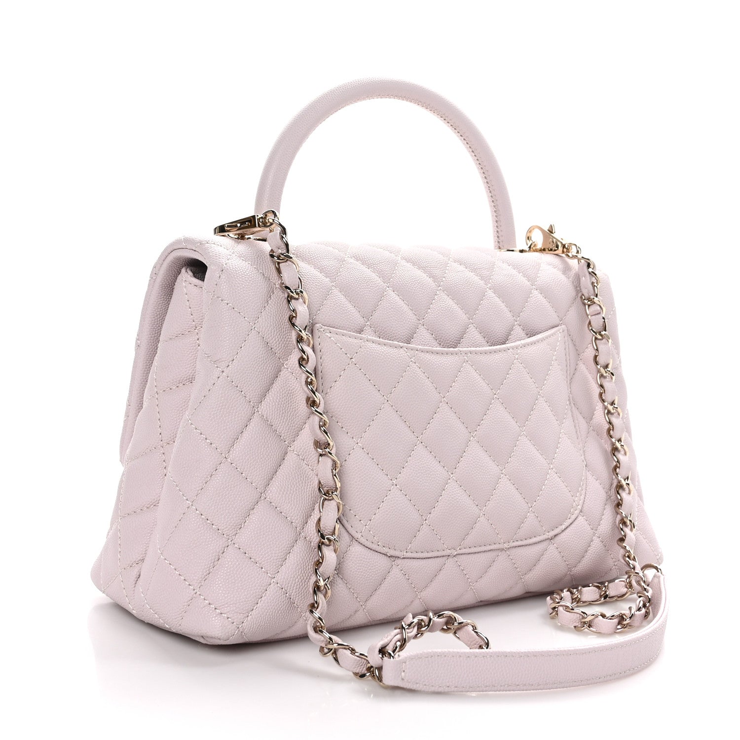 Chanel Caviar Quilted Small Coco Handle Flap Lilas Lilac 3 of 11