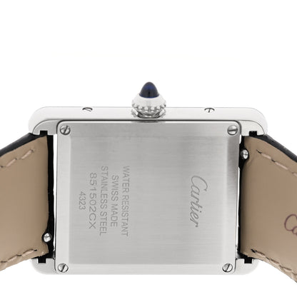 Cartier Stainless Steel Alligator 25mm Must de Cartier Tank Quartz Watch 4 of 5