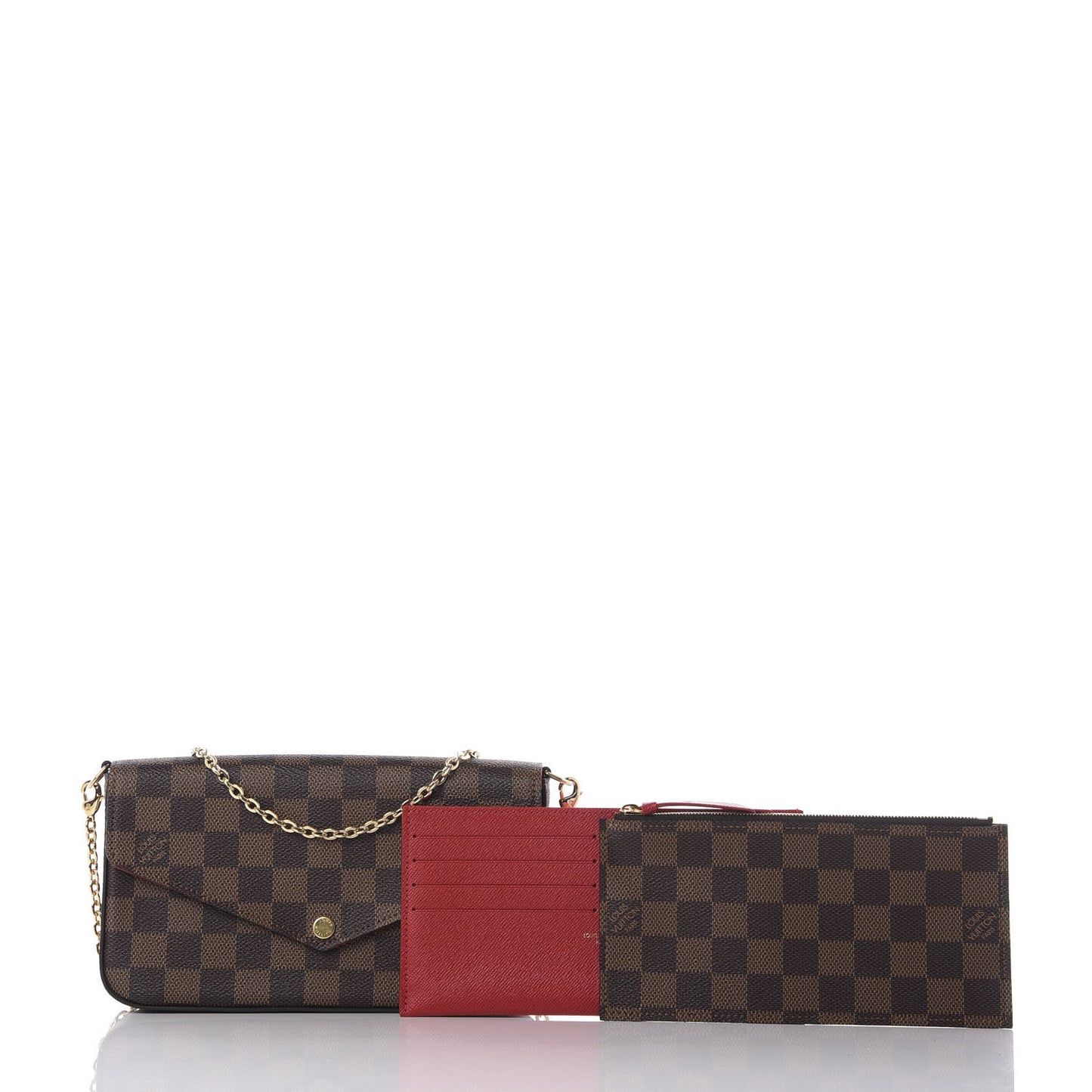 Damier Ebene Pochette Felicie Chain Wallet