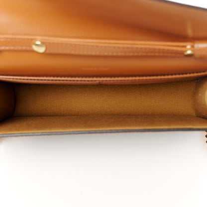 Celine Triomphe Canvas Calfskin Margo Wallet on Chain Tan 5 of 11