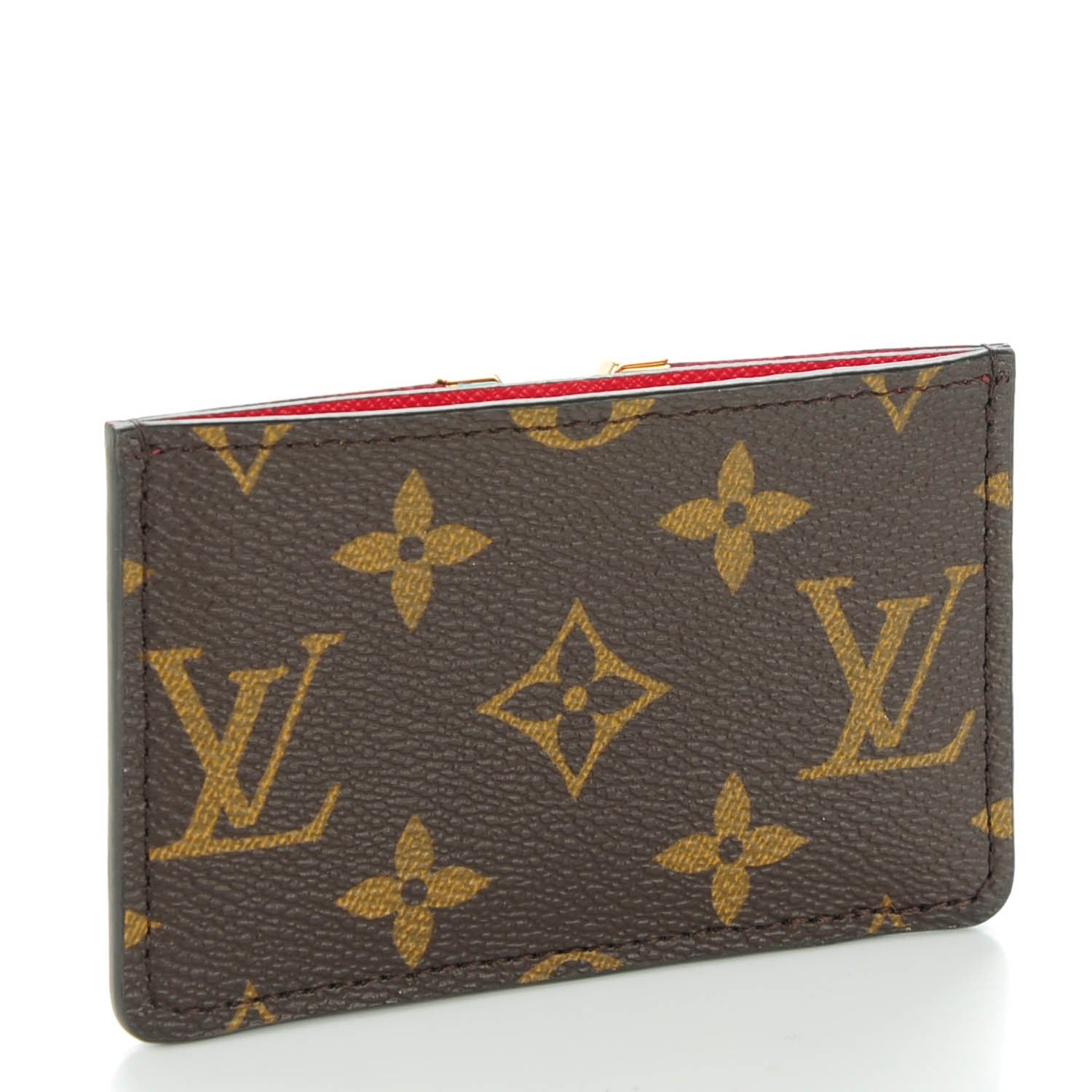 Louis Vuitton Calfskin Monogram Kimono Tote Card Holder Cherry 3 of 7