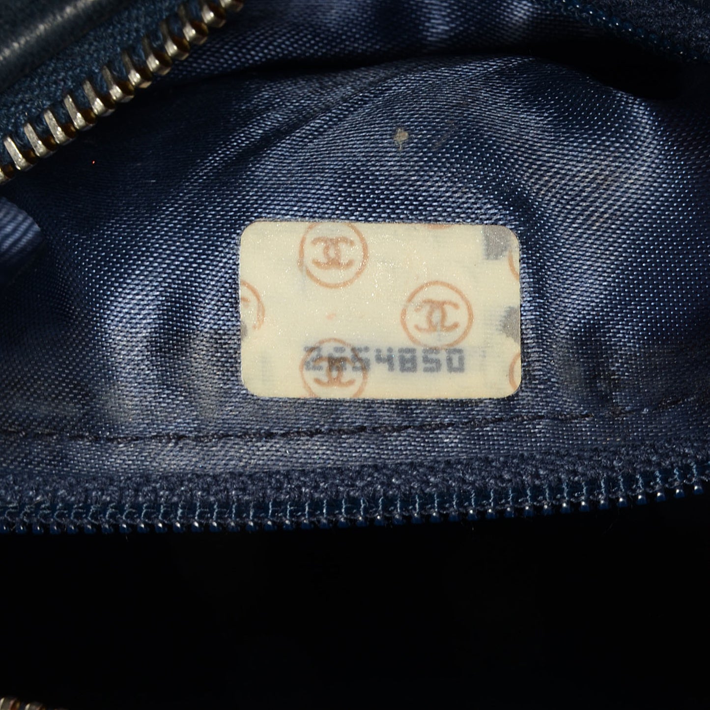 Lambskin Tassel Camera Bag Navy White
