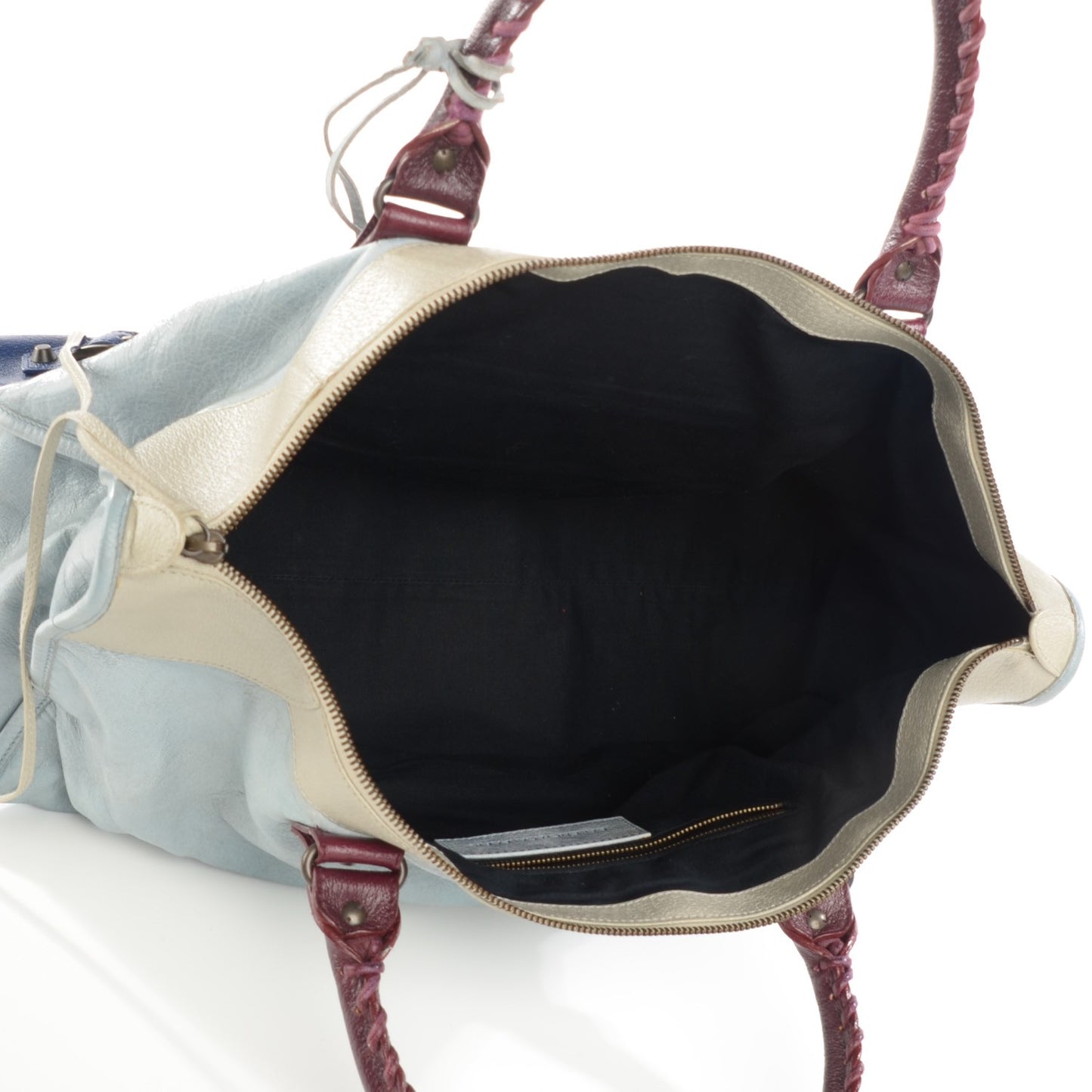 Agneau Boarskin Tri-Color Classic Hardware Work Ciel